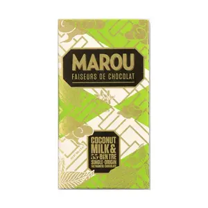 Socola Vị Sữa Dừa, Ben Tre 55% Single Origin Vietnamese Chocolate, Coconut Milk (80g) - MAROU